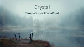  Presentation with fog - Slide deck with dolomites-natural-landcape-with-lake background and a soft green colored foreground