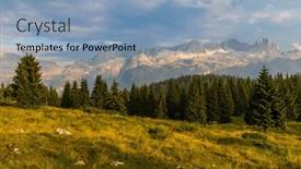  Presentation with alps - Theme with dolomites-on-italian-and-slovenian background and a light blue colored foreground