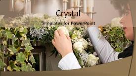  Presentation with funeral candle - Amazing slide deck having dolor - mortician on funeral backdrop and a coral colored foreground