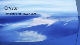  Presentation with blue waves - Theme consisting of dolphins in blue ocean waves background and a light blue colored foreground