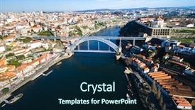  Presentation with bridge - Colorful slide set enhanced with dom luis bridge porto portugal backdrop and a wine colored foreground