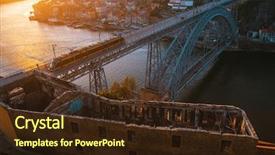  Presentation with broken bridge - Colorful PPT theme enhanced with dom luis i bridge backdrop and a wine colored foreground