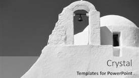  Presentation with black church - Audience pleasing slide deck consisting of dome-and-belfry-of-panagia backdrop and a light gray colored foreground