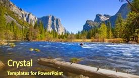  Presentation with yosemite - Slide set enhanced with dome in california national park background and a tawny brown colored foreground
