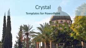  Presentation with tribes of israel - PPT theme consisting of dome is surrounded by magnificent background and a cool aqua colored foreground