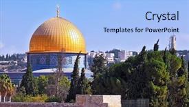  Presentation with mosque - PPT theme with dome mosque of caliph omar background and a  colored foreground