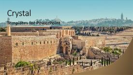  Presentation with ancient israel - Slides consisting of dome of al-aqsa background and a light blue colored foreground