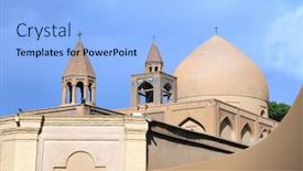  Presentation with saint joseph - Cool new presentation design with dome-of-armenian-holy-savior backdrop and a light blue colored foreground