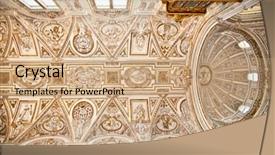  Presentation with mosque - Theme consisting of dome of great mosque background and a coral colored foreground