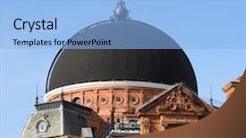  Presentation with royal hotels - PPT theme consisting of dome of royal observatory greenwich background and a light blue colored foreground