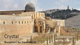  Presentation with islam al aqsa mosque - Colorful slides enhanced with dome of the al-aqsa backdrop and a coral colored foreground