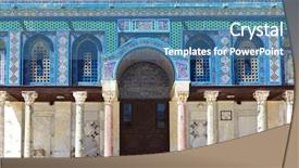  Presentation with jerusalem - Slides featuring dome of the rockt jerusalem background and a teal colored foreground