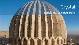  Presentation with turkey - PPT theme enhanced with dome-of-the-zinciriye-medresesi background and a ocean colored foreground