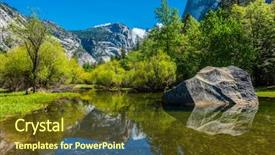  Presentation with yosemite - PPT theme having domes - half dome reflecting background and a tawny brown colored foreground