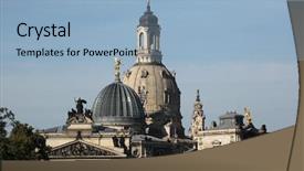  Presentation with fine arts - Theme enhanced with church of our lady background and a light blue colored foreground