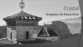  Presentation with orthodox - PPT theme consisting of domes-with-crosses-of-varlaam background and a light gray colored foreground