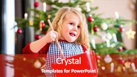  Presentation with baking cookies - Beautiful theme featuring domestic kitchen with christmas backdrop and a crimson colored foreground