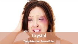  Presentation with woman sad - Colorful PPT theme enhanced with domestic terrorism - sad mature abused caucasian woman backdrop and a coral colored foreground