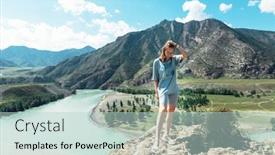  Presentation with rivers - PPT layouts having domestic-tourism-travel-lesure background and a lemonade colored foreground