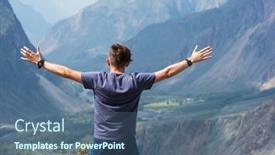  Presentation with travel and tourism - Beautiful PPT theme featuring domestic-tourism-travel-lesure backdrop and a ocean colored foreground