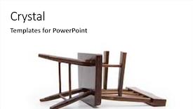  Presentation with domestic violence - Beautiful presentation featuring domestic violence - chair lying isolated on white backdrop and a white colored foreground