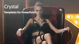  Presentation with lamps - Colorful PPT theme enhanced with dominance - beautiful woman in black lingerie backdrop and a gray colored foreground