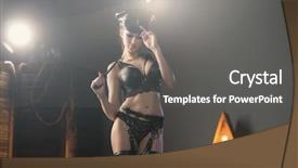  Presentation with black woman - PPT layouts featuring dominance - beautiful woman in black lingerie background and a dark gray colored foreground