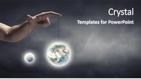  Presentation with fingers - Presentation theme enhanced with dominance - close up of human hand background and a dark gray colored foreground