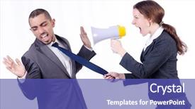  Presentation with conflict - Theme enhanced with dominance - office conflict between man background and a ocean colored foreground