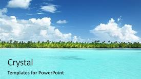  Presentation with caribbean - Presentation theme enhanced with dominican republic - palms on caribbean beach catalina background and a arctic colored foreground