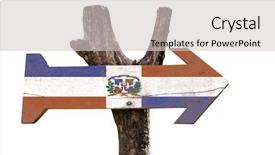  Presentation with dominican republic - PPT layouts enhanced with dominican republic wooden sign isolated background and a lemonade colored foreground
