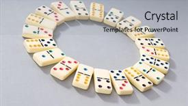  Presentation with domino - Slides having domino effect with many pieces background and a light gray colored foreground