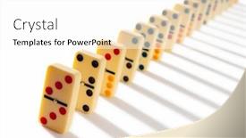 Presentation with domino - Theme having domino effect with many pieces background and a white colored foreground