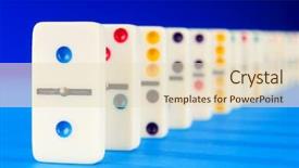  Presentation with domino - Slides enhanced with domino effect with many pieces background and a lemonade colored foreground