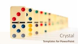  Presentation with domino - Cool new PPT theme with domino effect with many pieces backdrop and a cream colored foreground