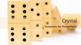  Presentation with domino - Presentation theme consisting of domino effect background and a yellow colored foreground