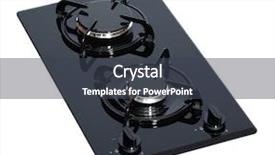  Presentation with black woman at gas station - Presentation design featuring domino power - black glass gas hob isolated background and a dark gray colored foreground