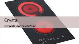  Presentation with control panel - Cool new PPT theme with domino power - electric hob with ceramic surface backdrop and a light gray colored foreground
