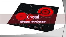  Presentation with domino - Theme with domino power - electric hob with ceramic surface background and a tawny brown colored foreground
