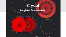  Presentation with control panel - PPT layouts featuring domino power - electric hob with ceramic surface background and a dark gray colored foreground