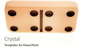  Presentation with domino - Colorful theme enhanced with domino-tile-on-plain-background backdrop and a white colored foreground