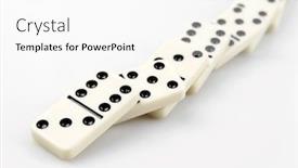  Presentation with domino - Colorful PPT theme enhanced with domino tiles laying flat backdrop and a white colored foreground