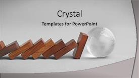  Presentation with transparent earth - PPT theme featuring dominoes and transparent earth ball background and a light gray colored foreground