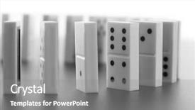  Presentation with gray - Colorful PPT layouts enhanced with dominoes standing on gray background backdrop and a gray colored foreground