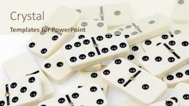  Presentation with tiles - Cool new PPT layouts with dominoes tiles laying flat backdrop and a cream colored foreground