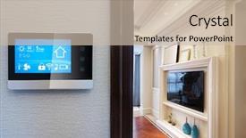  Presentation with domotique - Colorful PPT layouts enhanced with domotique - smart screen with smart home backdrop and a  colored foreground