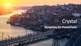  Presentation with city of chicago aerial view - Colorful PPT layouts enhanced with domy - aerial view of dom luis backdrop and a wine colored foreground