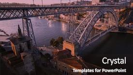  Presentation with bridge over troubled waters - Beautiful slide deck featuring domy - dom luis i iron bridge backdrop and a wine colored foreground