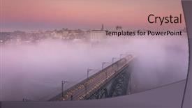  Presentation with machinac bridge - Audience pleasing slide set consisting of domy - famous bridge ponte dom luis backdrop and a coral colored foreground