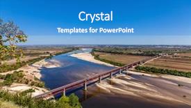  Presentation with sol - Presentation theme having domy - santarem portugal ponte dom luis background and a teal colored foreground